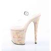Pleaser - FLAMINGO808MB Sandale à bride à la cheville, Pole dance chaussures - Transparent/Couleur or Product image